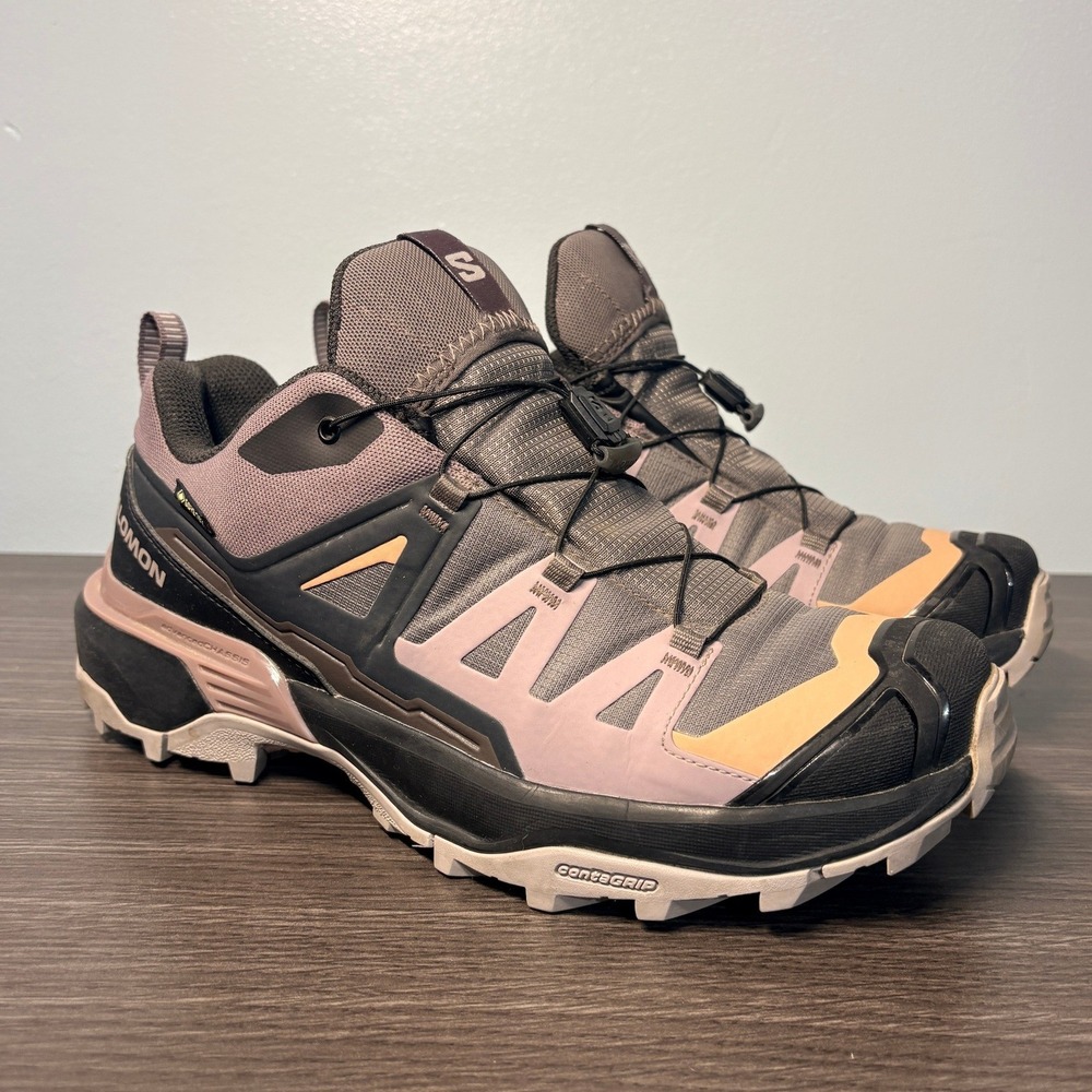 Salomon X Ultra 360 GTX Gore-Tex Hiking Shoes Gray Lavender Womens 9 474494